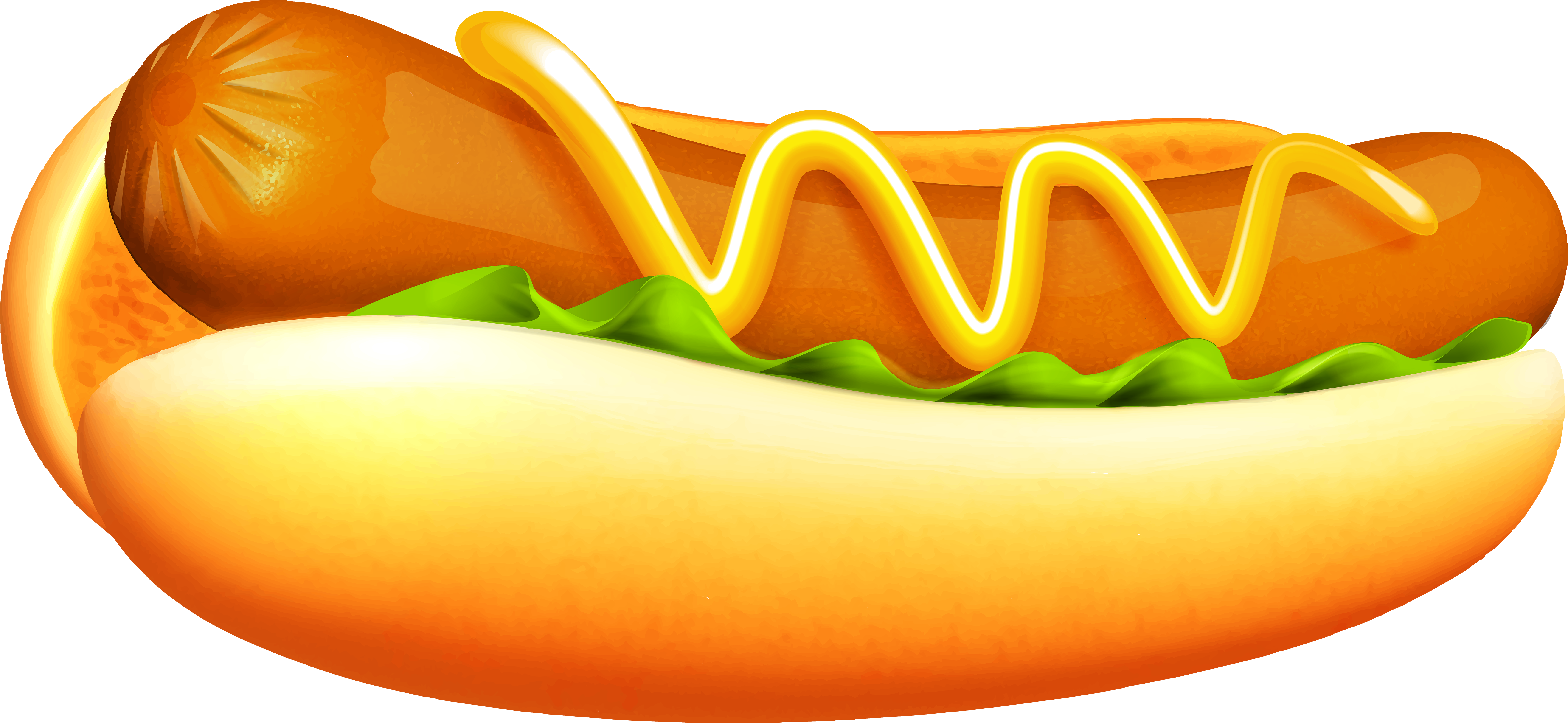 Hot Dog Transparent Png Clipart Image Food Clipart, - Hotdog Clipart (7000x3313), Png Download