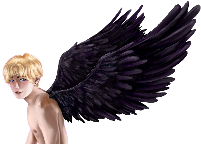 The Fallen Angel - Fallen Angel Taehyung Wings (1164x686), Png Download