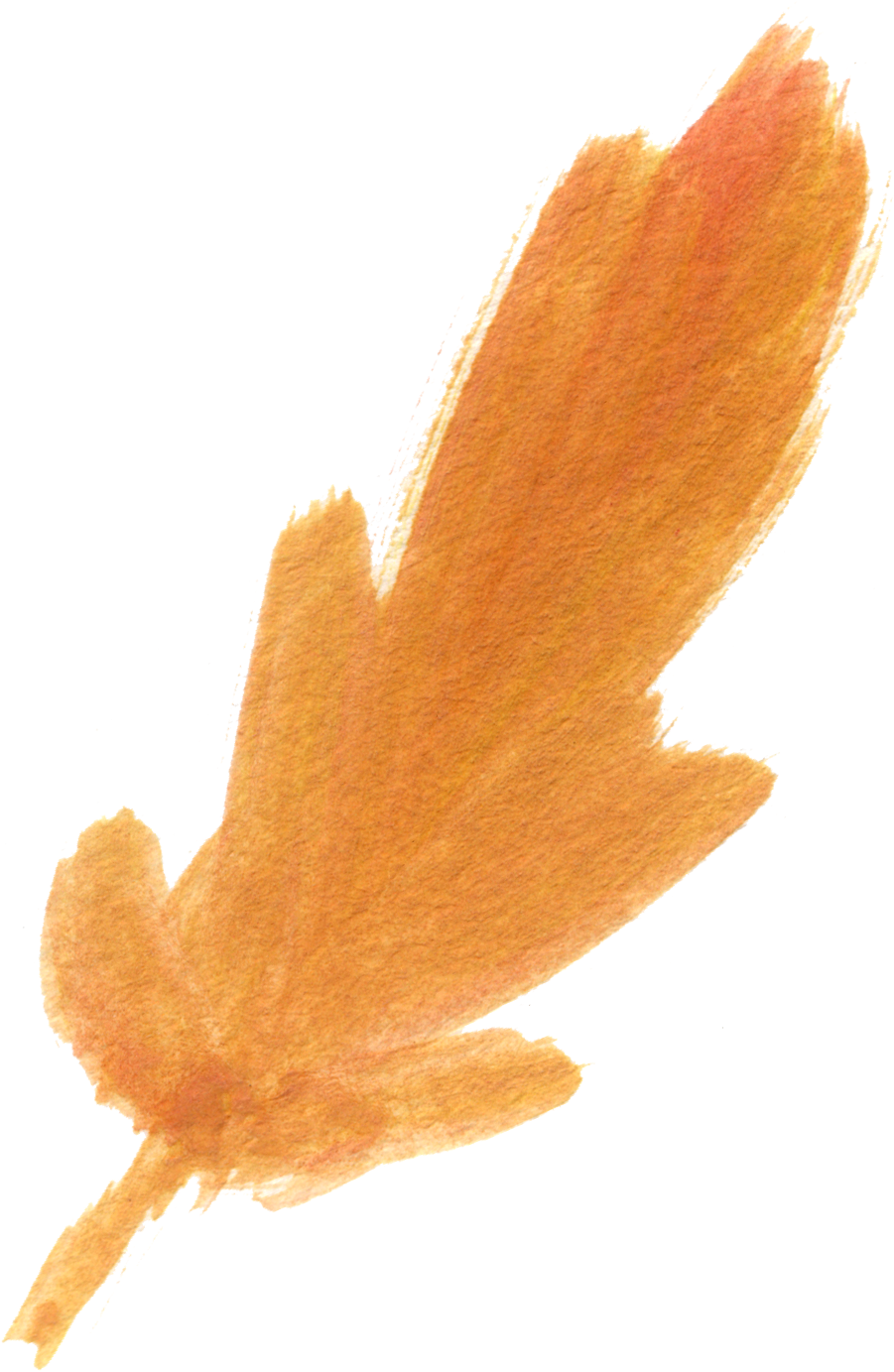 Free Fall Watercolor Floral Clip Art- So Pretty - Free Watercolor Leaf Transparent Png (960x1400), Png Download