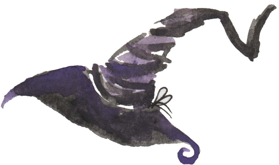 Black Watercolor Hand Painted Wizard Transparent - Hat (1024x818), Png Download