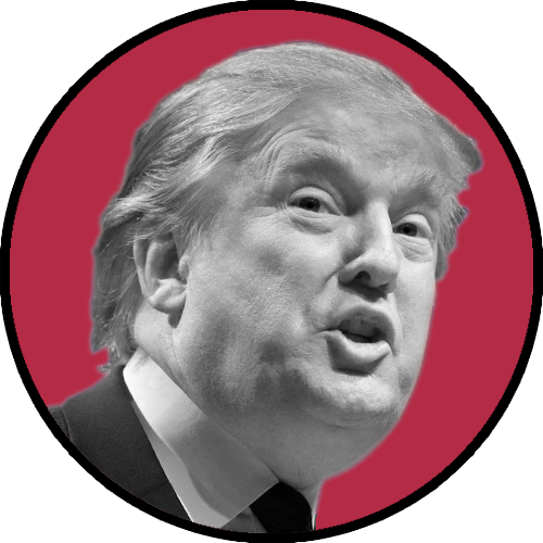 Donald Trump - 1,543 - Trump In A Circle (500x500), Png Download