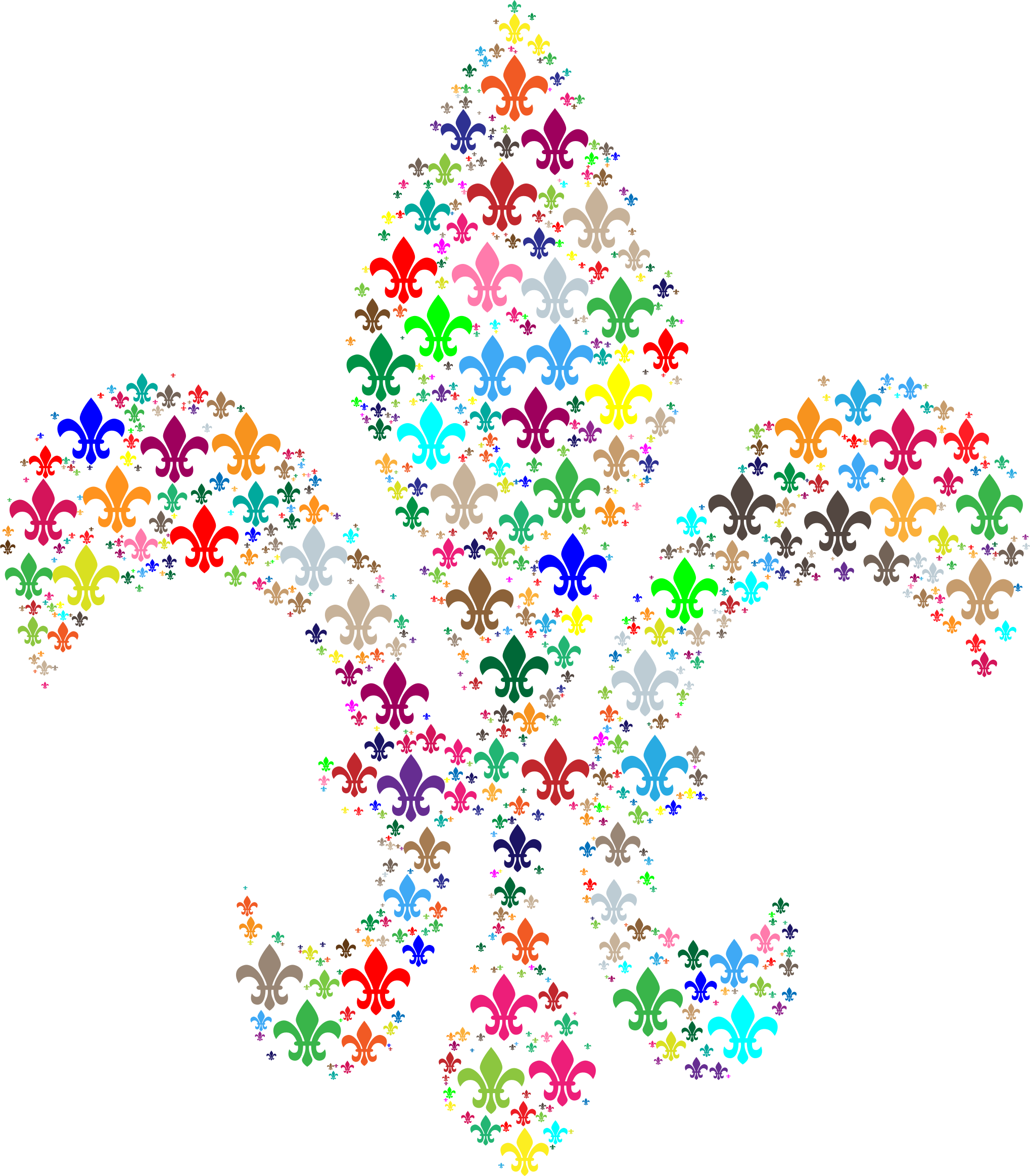 This Free Icons Png Design Of Colorful Fleur De Lis (2038x2326), Png Download