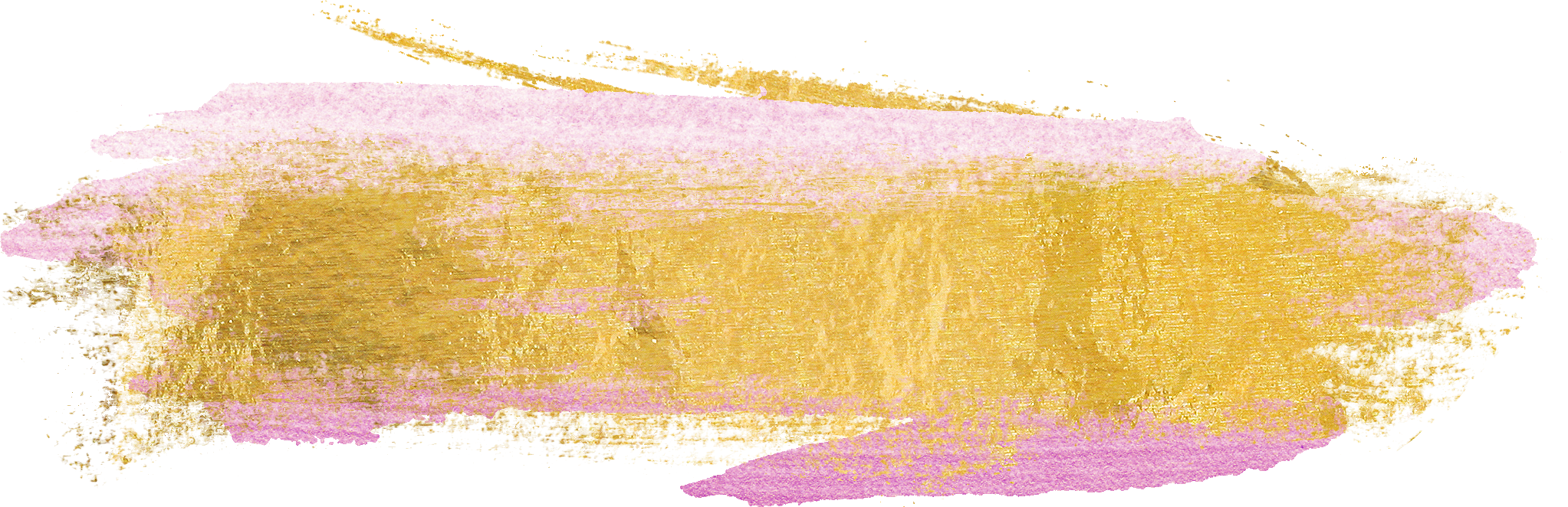 Pink And Gold Png Transparent Pink And Gold - Gold Brush Stroke Png (2045x662), Png Download
