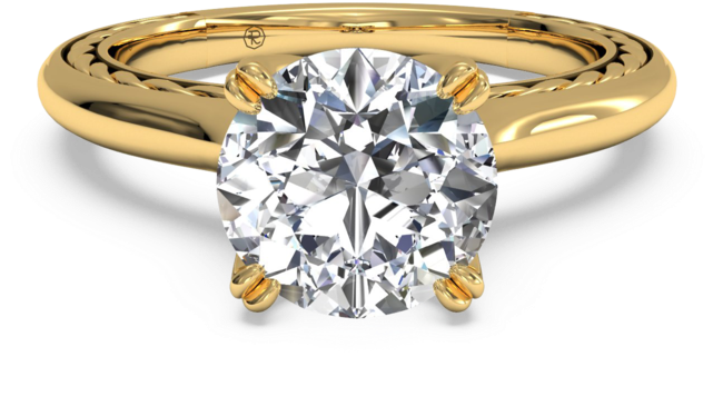 Gold Engagement Rings Png (640x430), Png Download