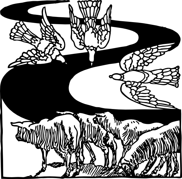 Sheep And Doves Svg Clip Arts 600 X 591 Px (600x591), Png Download