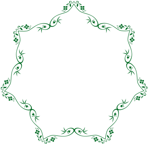 Flower Border Png Image - Transparent Swirl Flower Border Png (500x500), Png Download