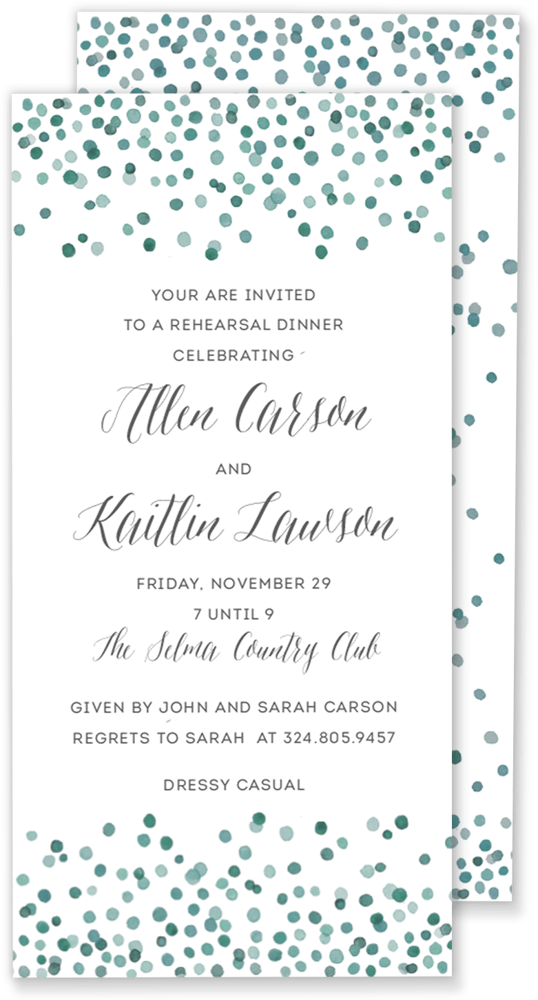 Watercolor Confetti Invitation - Watercolor Painting (1073x1500), Png Download