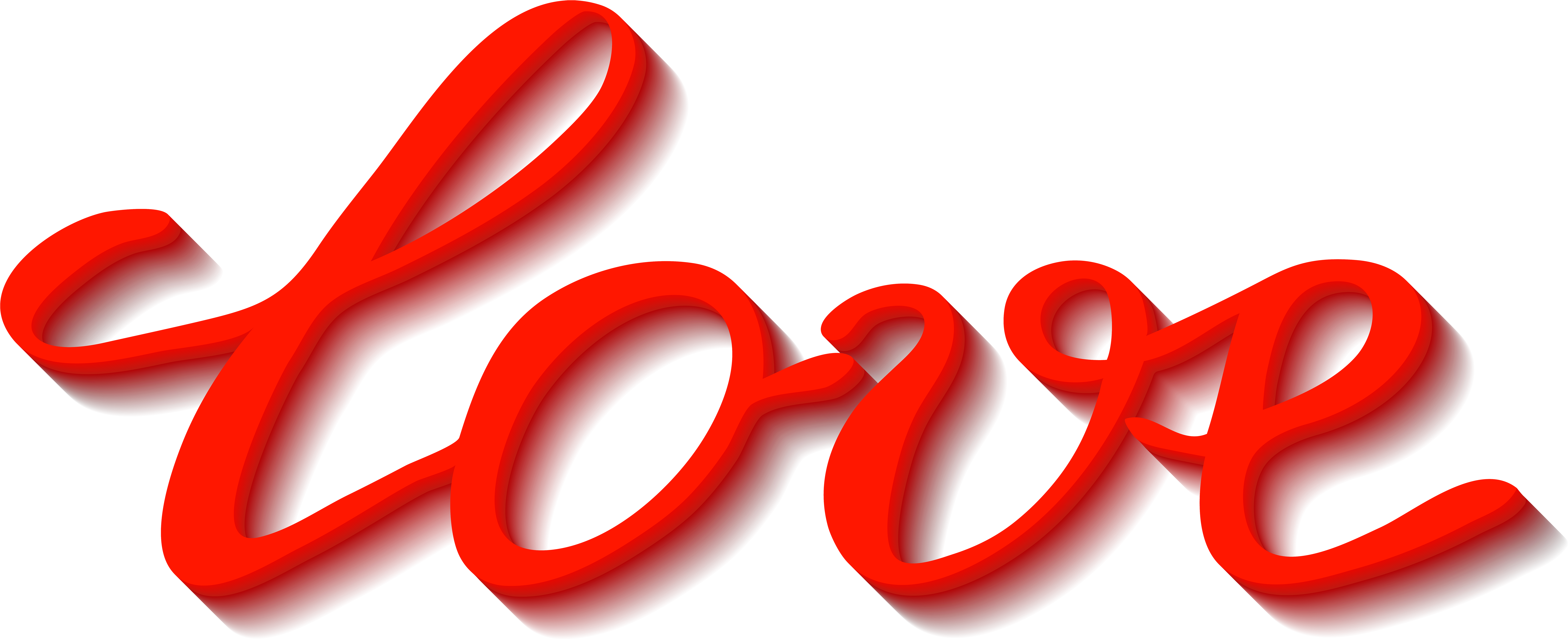 Lettering Love Png Text (8000x3217), Png Download
