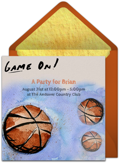 Customizable, Free Basketball Court Online Invitations - Streetball (650x650), Png Download