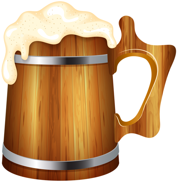 Wooden Beer Mug Png Clip Art Image - Wooden Beer Mug Png (586x600), Png Download