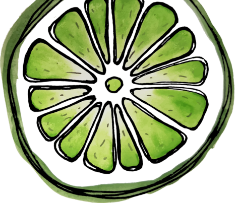 Watercolor Fruit Slices Fabric By Areckewey On Spoonflower - Circle (470x403), Png Download