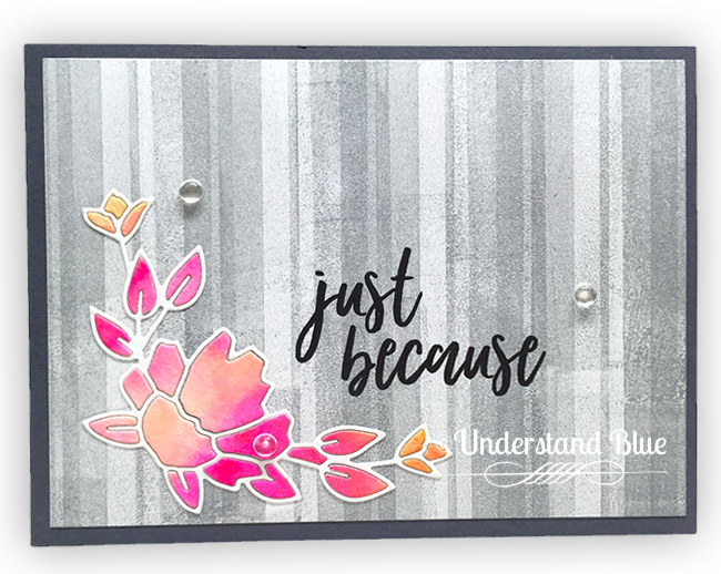 Then, To Use Up The Inside Pieces From The White Die - Concord & 9th Brushed Blossom Clear Stamp Set 10104c9. (650x518), Png Download