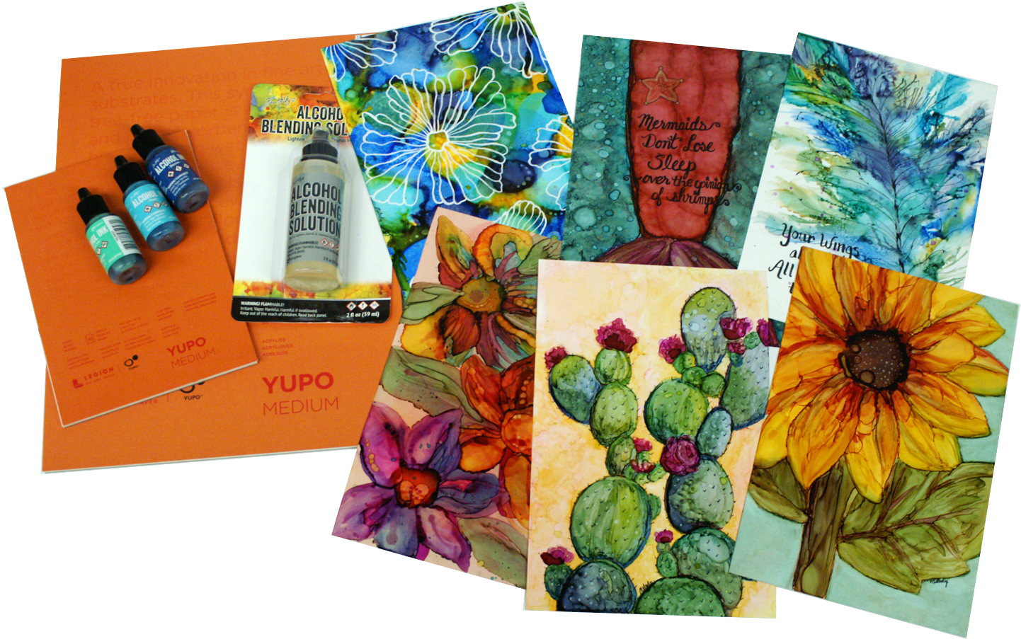 Yupo Paper Projects With Alcohol Inks - Paper (1500x947), Png Download