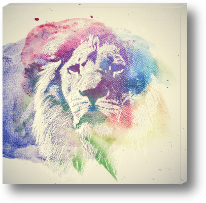 Watercolour Lion - Watercolor Lions Png (406x400), Png Download