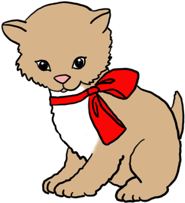 Kitten Clipart 10 Cat - Art Clip Cat (394x472), Png Download