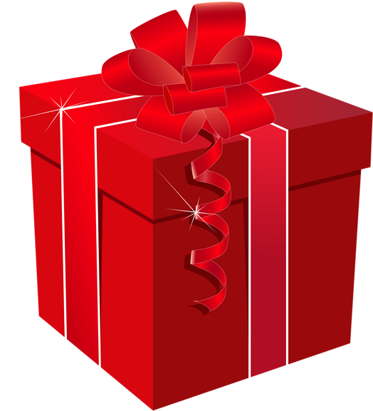 Graphic Royalty Free Present Clipart Png - Red Gift Box Png (547x600), Png Download