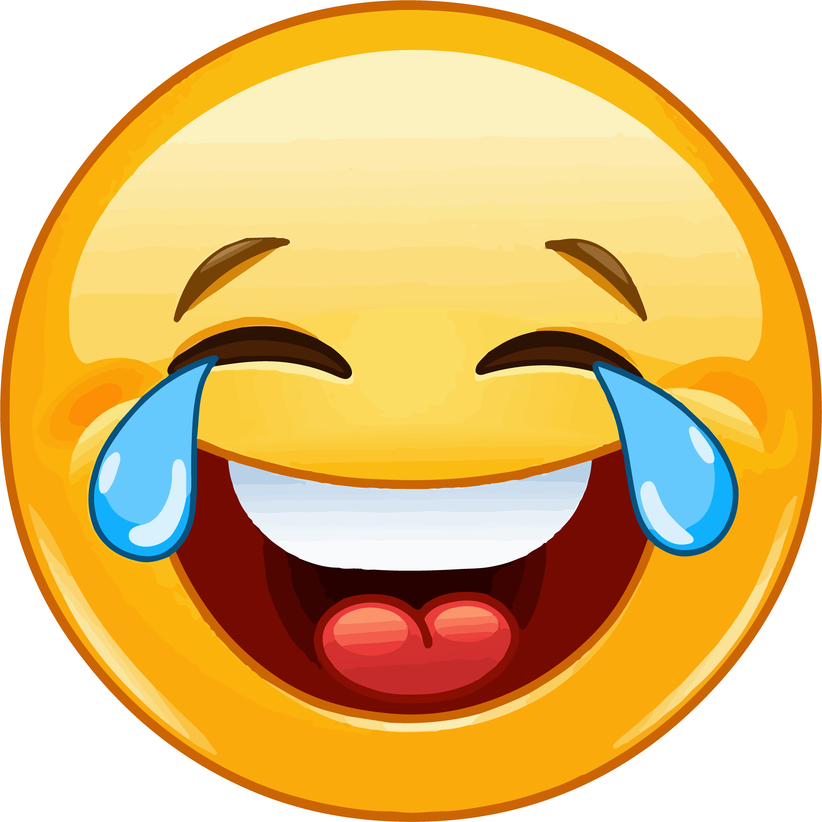 Crying Emoji Transparent Png - Smiley Lachen Mit Tränen (695x348), Png Download