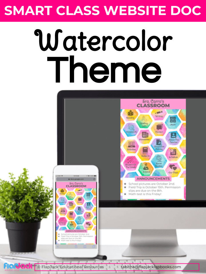 Watercolor Smart Class Website - Flowerpot (720x960), Png Download