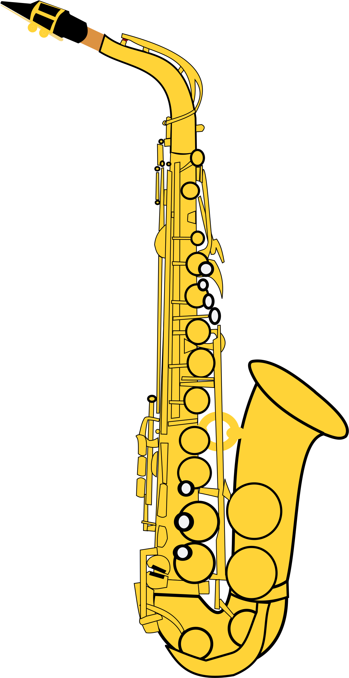 This Free Icons Png Design Of Alto Saxophone (1697x2400), Png Download