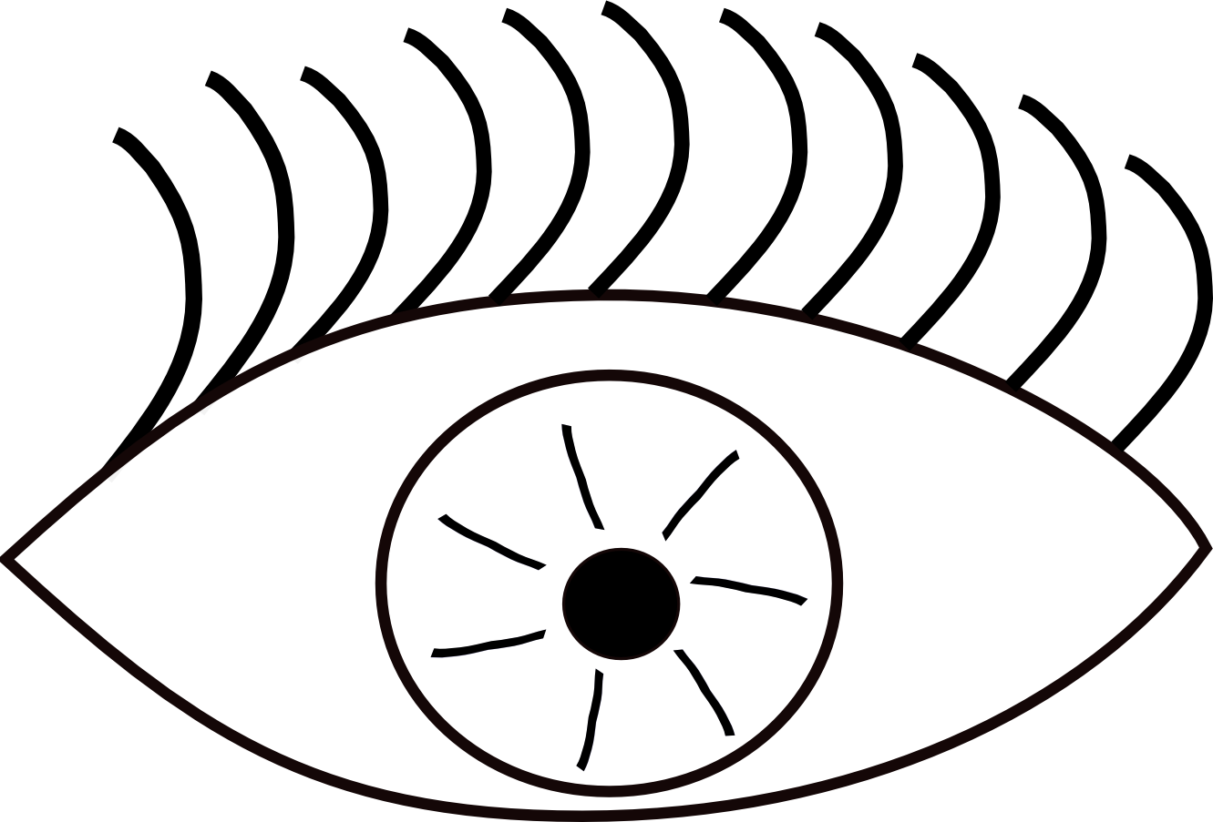 Eye Clip Art Black And White - Eye Clip Art (1331x903), Png Download