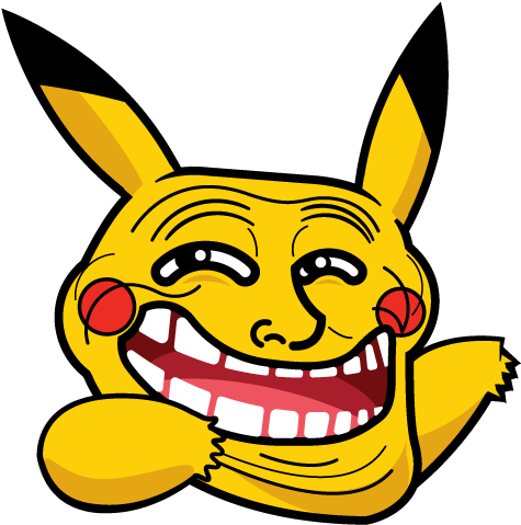 "trollachu" A Pikachu Troll Face By Proutcorp - Pikachu Troll Png (500x500), Png Download