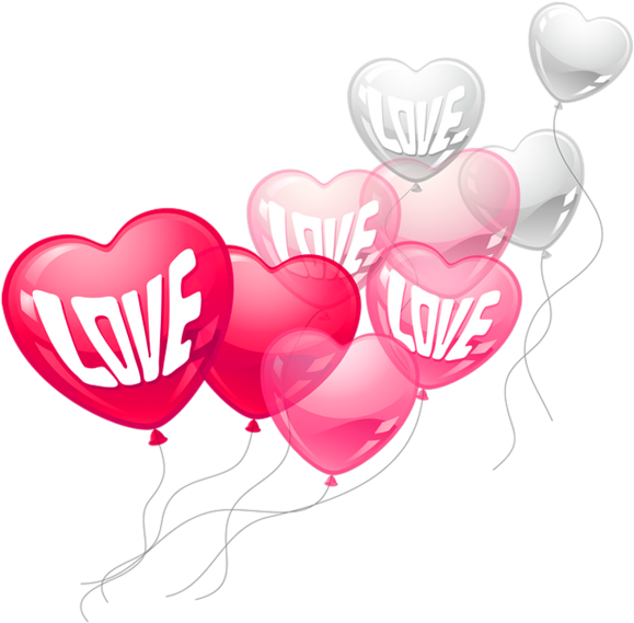 Share This Image - Png Love Balloons (600x587), Png Download