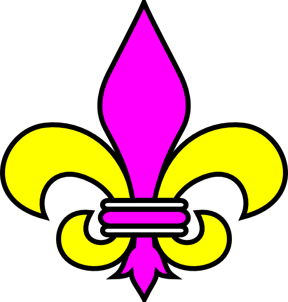 Fleur De Lis Purple Clip Art - Flor De Lis Png (570x598), Png Download