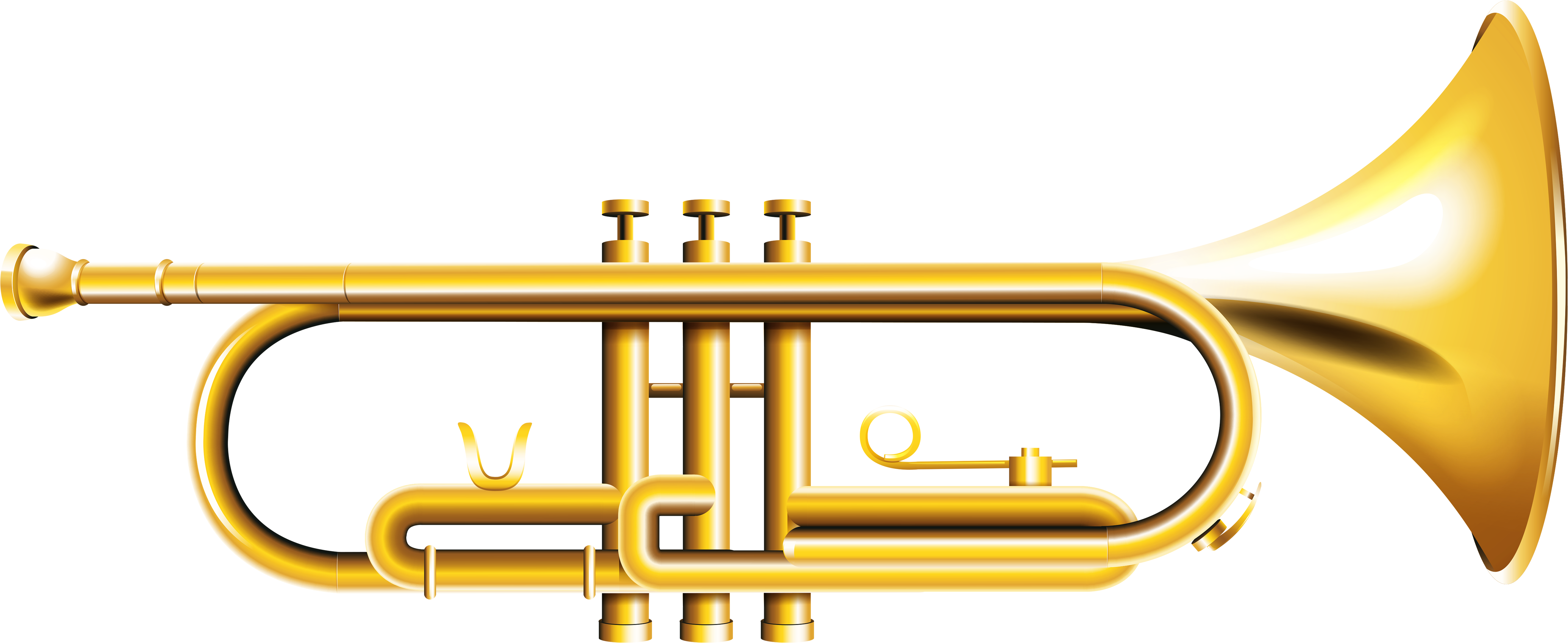 Trumpet Png (5106x2134), Png Download