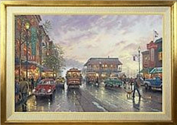 The City By The Bay - Thomas Kinkade City By The Bay 24 X 36 S/n Canvas (740x400), Png Download