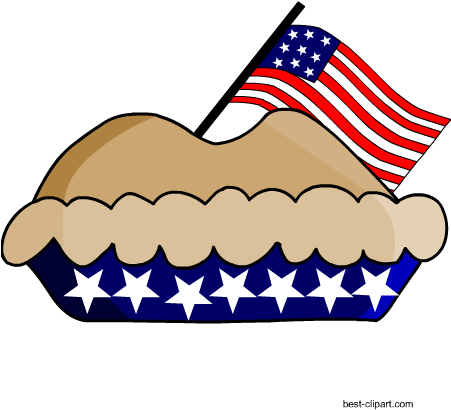 4th Of July Pie Clip Art - Fourth Of July Pie Clipart (450x450), Png Download