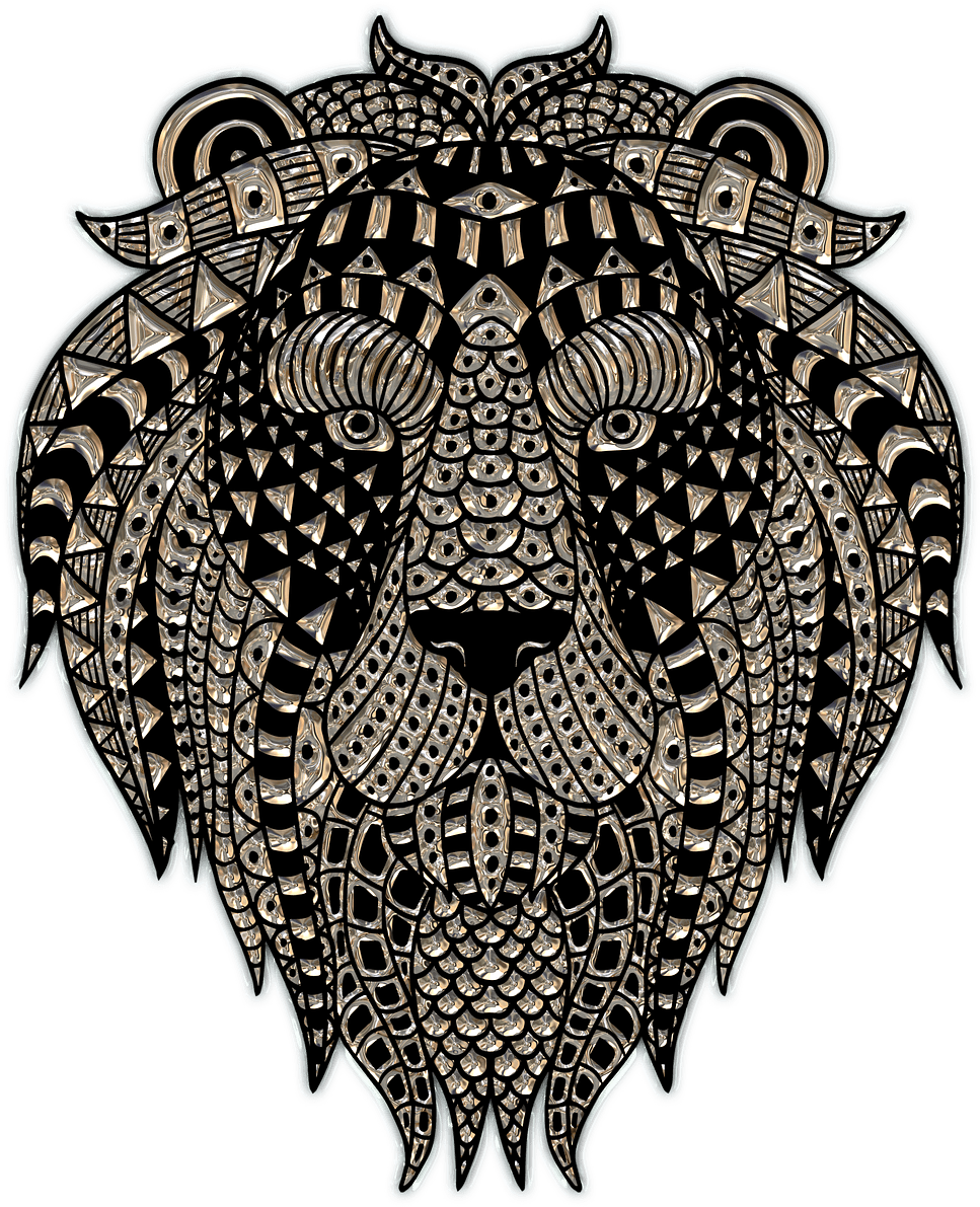 Lion Head Plastic Art - Estampas Para Camisetas Indie (1280x1280), Png Download