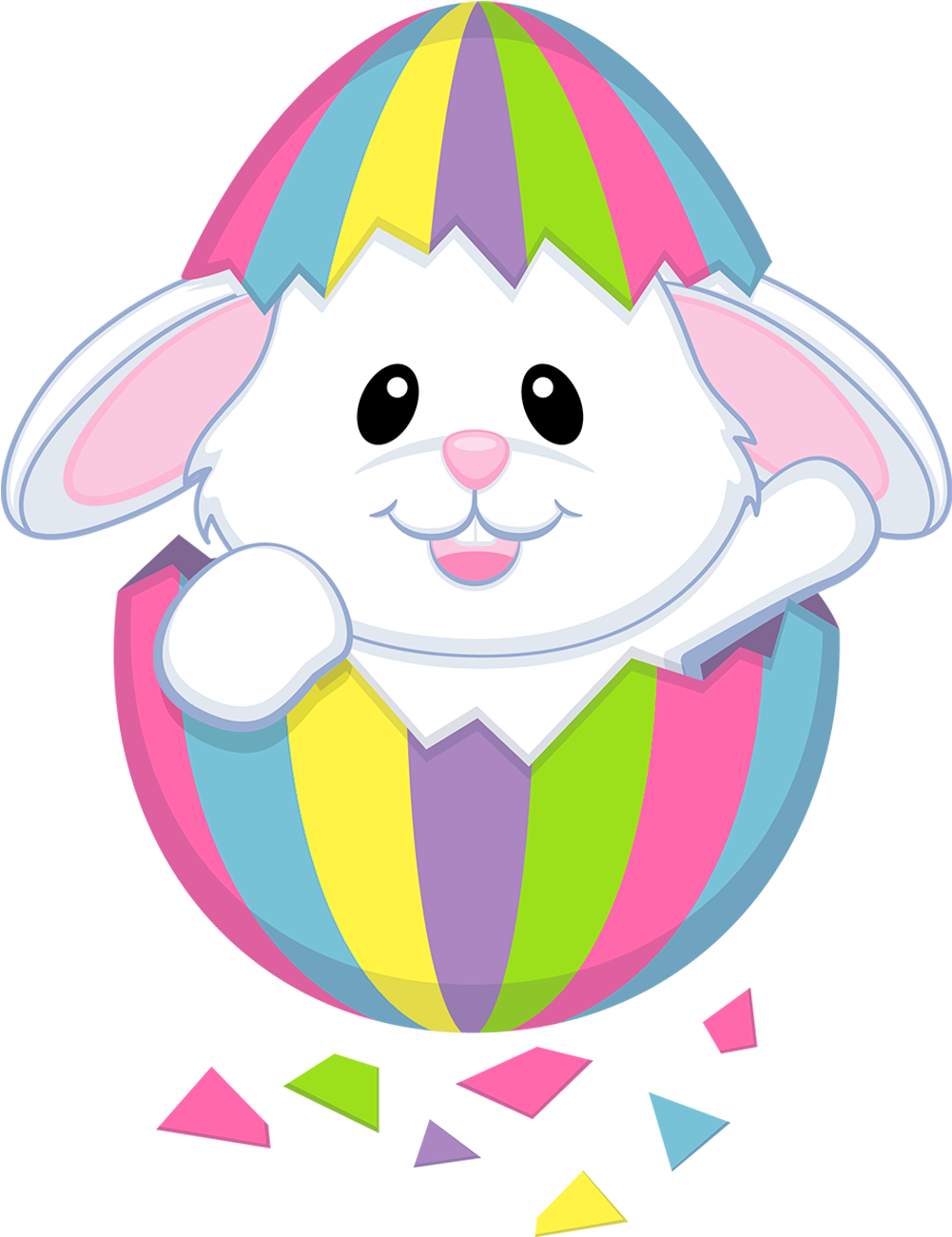 Easter - Cute Easter Bunny Clipart (1056x1378), Png Download
