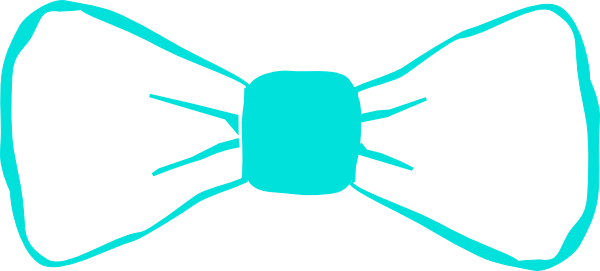 Bowtie Clipart Teal - Teal Bow Tie Clipart (600x271), Png Download