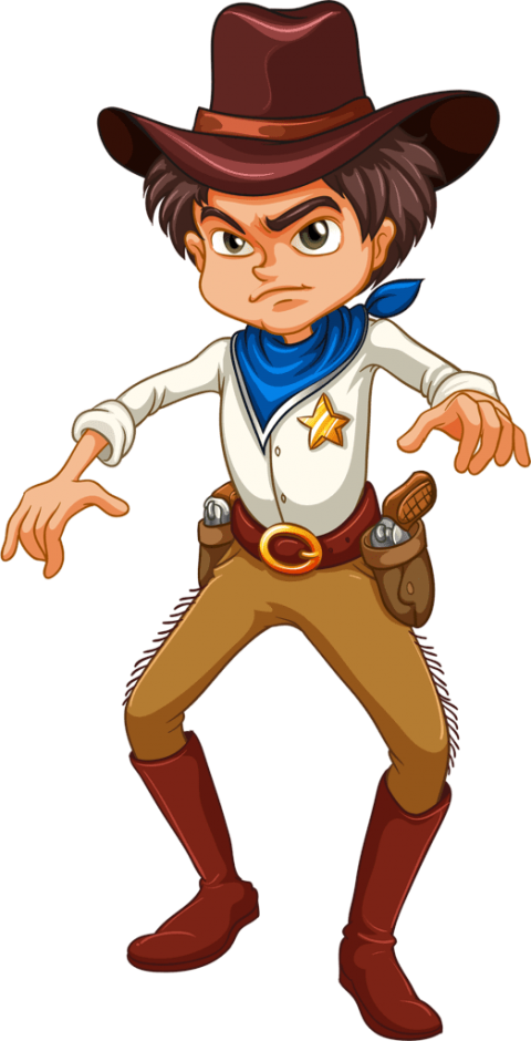 Free Png Cowboy Png Images Transparent - Cowboy Illustration (480x940), Png Download
