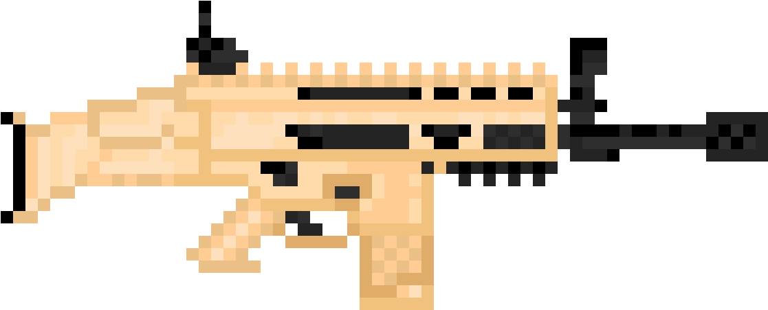 Fn-scar - Pixelated Scar (1152x1152), Png Download