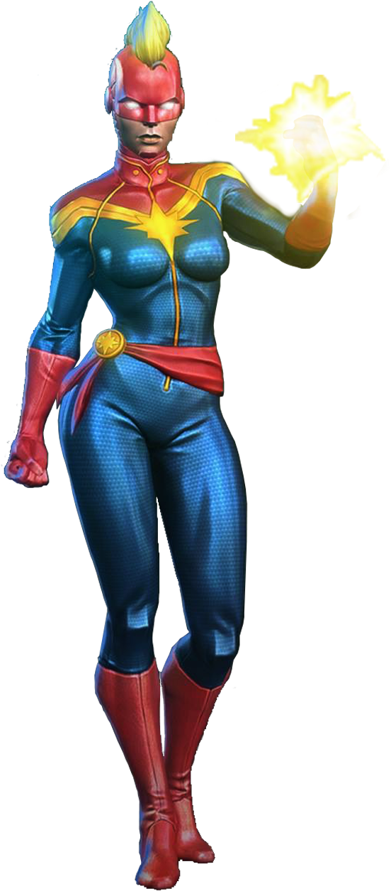 Captain Marvel - Captain Marvel Marvel Contest Of Champions (936x1301), Png Download