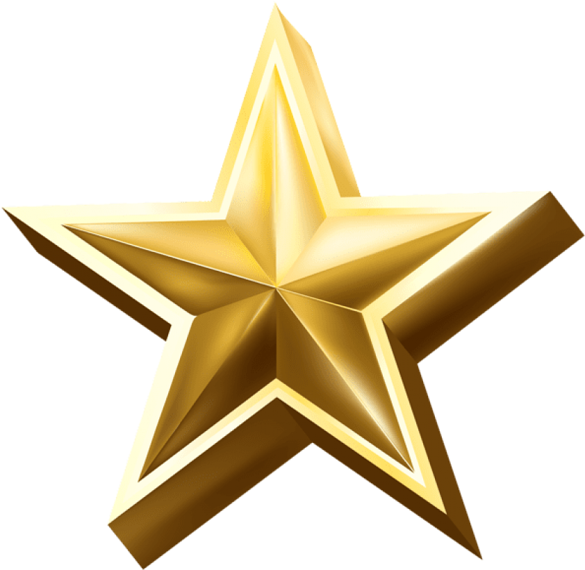 Free Png Gold Star Png Images Transparent - Gold Star Png (850x828), Png Download