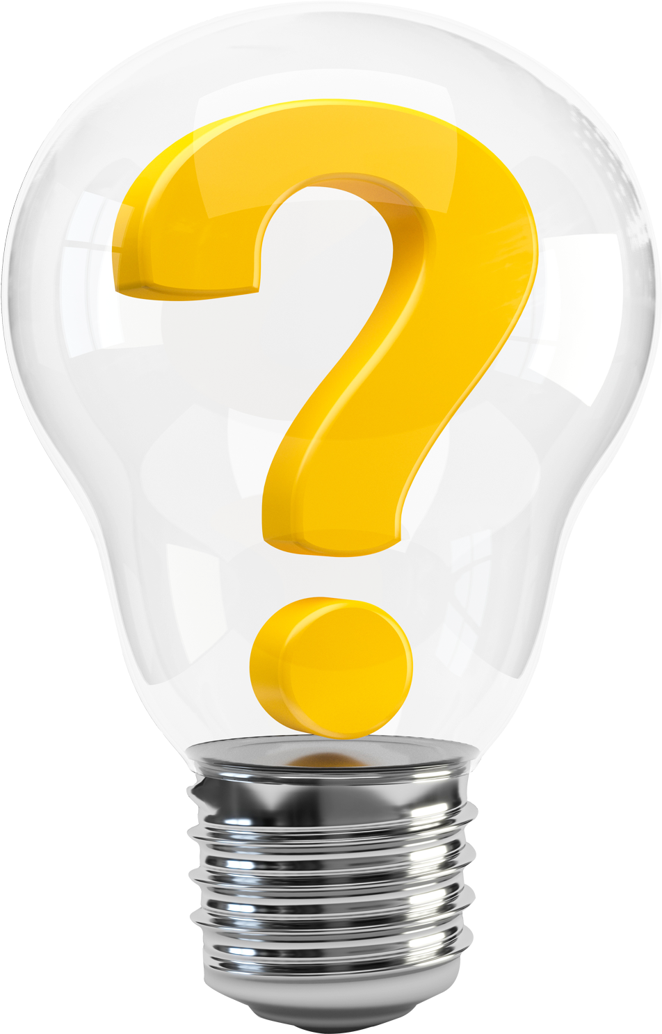 Light Bulb With Question Mark Png Image - Bulb Question Mark Png (500x714), Png Download