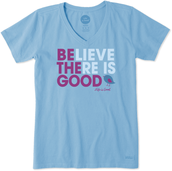 Women's Be The Good Crusher - Life Is Good. Women's Crusher Vee - All (570x567), Png Download