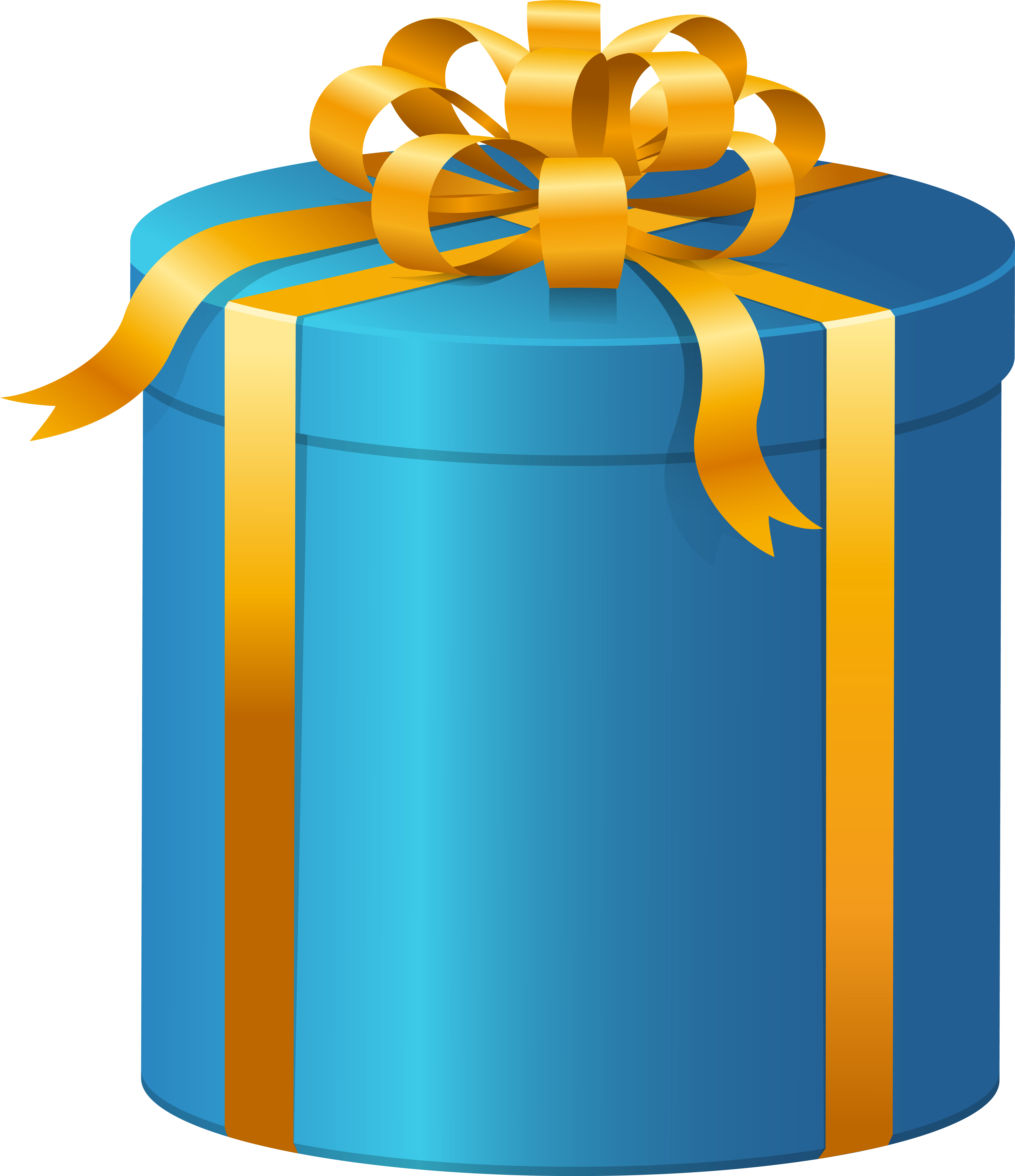 Blue Present Box Png Clip Art - Present Clipart (5650x6387), Png Download