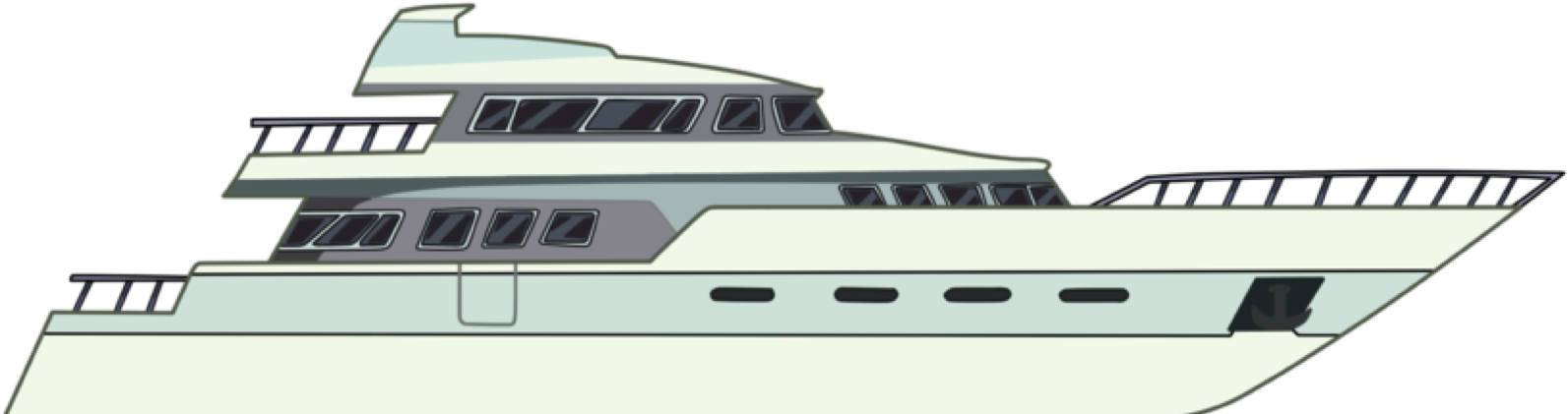 Yacht - Total Drama Boat Png (2000x736), Png Download
