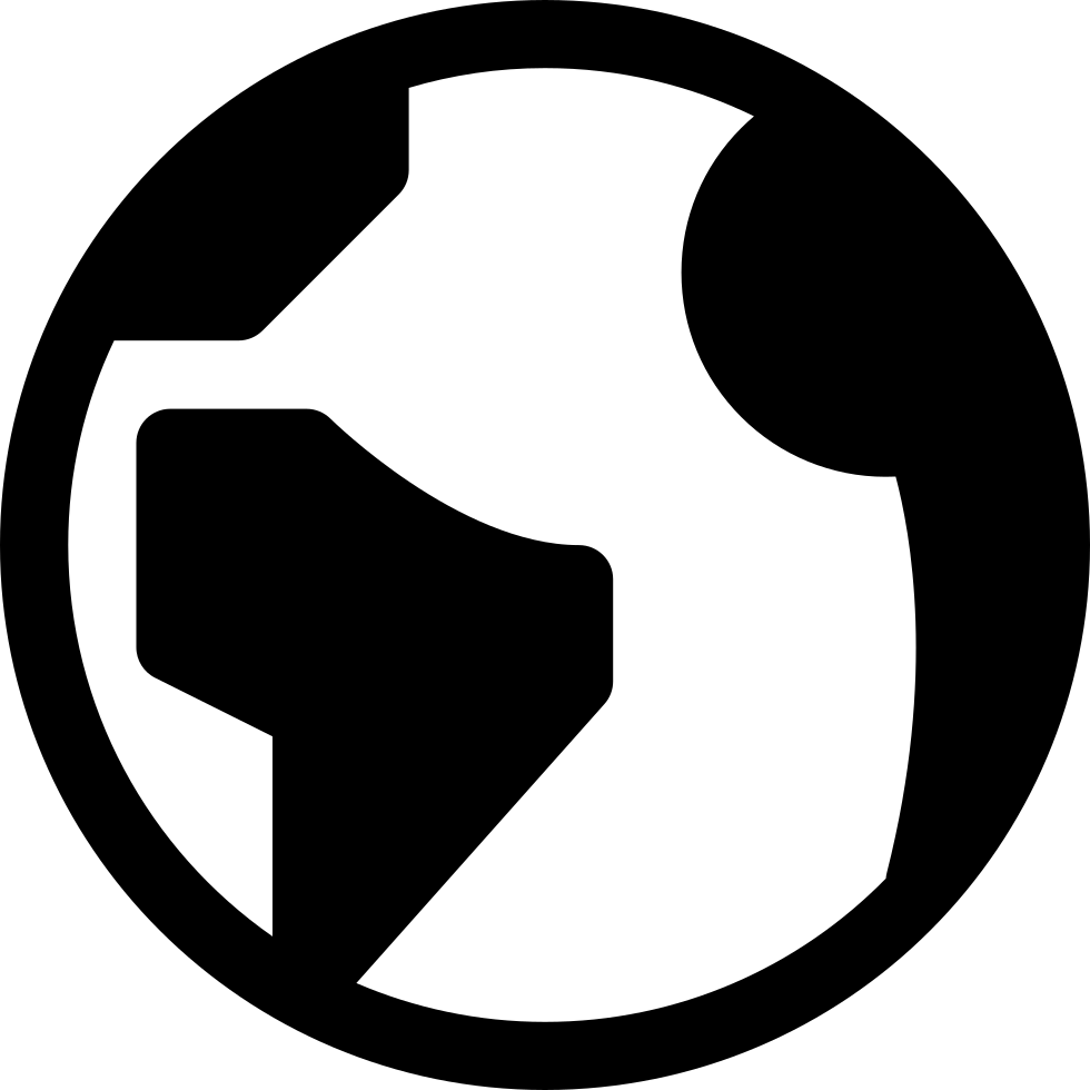 Earth Globe Language Web Internet Sphere Planet Svg - Mail Icon (980x980), Png Download
