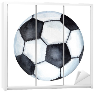 Wardrobe Stickers Classic Football Soccer Ball Drawing - Imagenes De Color Blanco Y Negro (400x400), Png Download