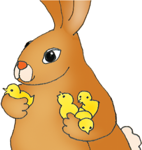 Easter Bunny Clipart Chicken - Easter (640x480), Png Download