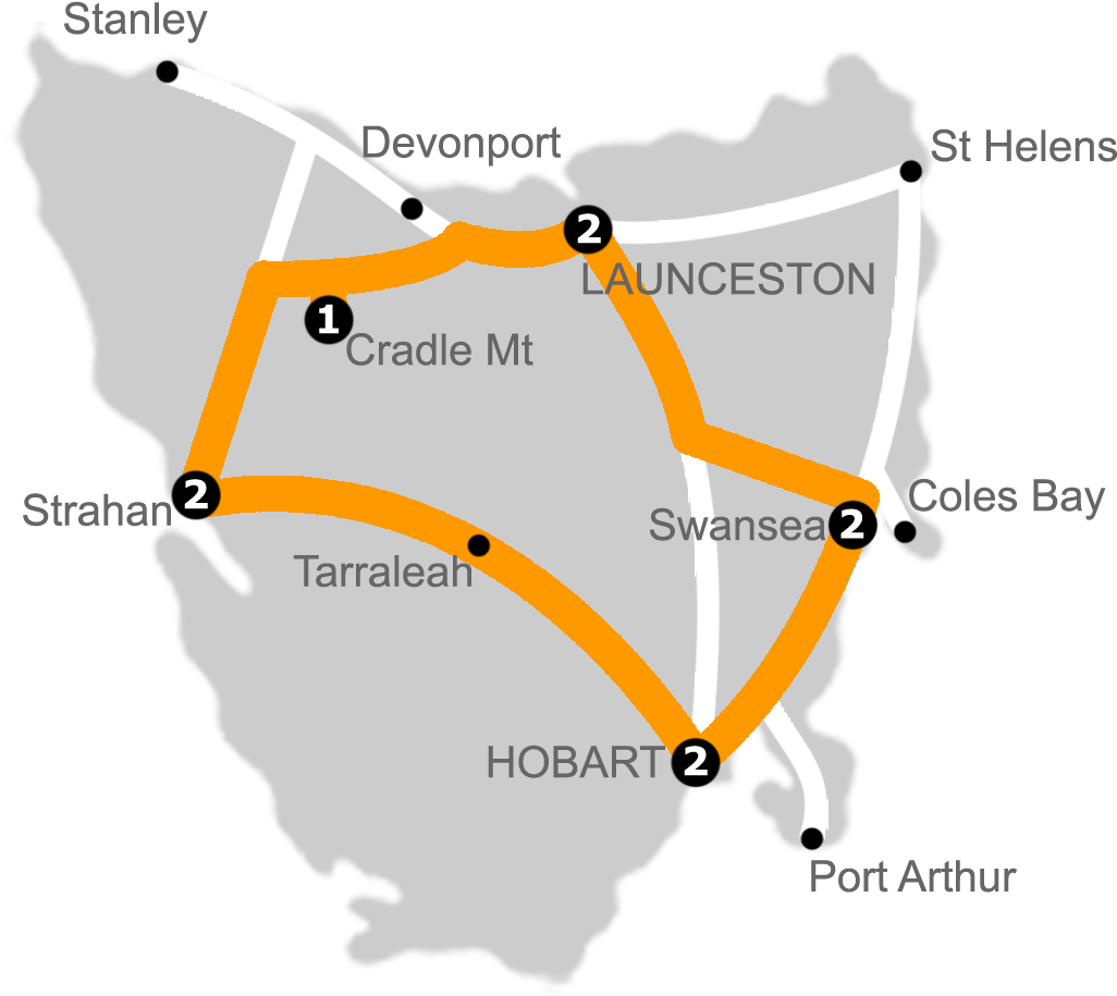 9 Night Loop Tasmania Holiday Packages Deal - St Helens To Hobart (1170x1018), Png Download