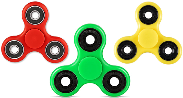 3 Transparent Fidget Spinners - Fidget Spinners Transparent Png (600x318), Png Download