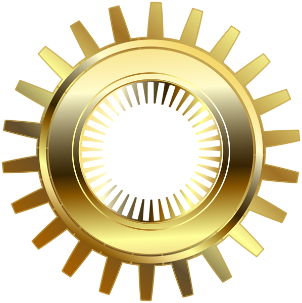 Png Free Library Gold Gear Png Clip Art Gallery Yopriceville - Gear (598x600), Png Download