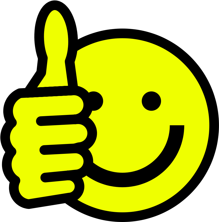 Smiley Face Thumbs Up Clipart - Clipart Smiley (800x800), Png Download