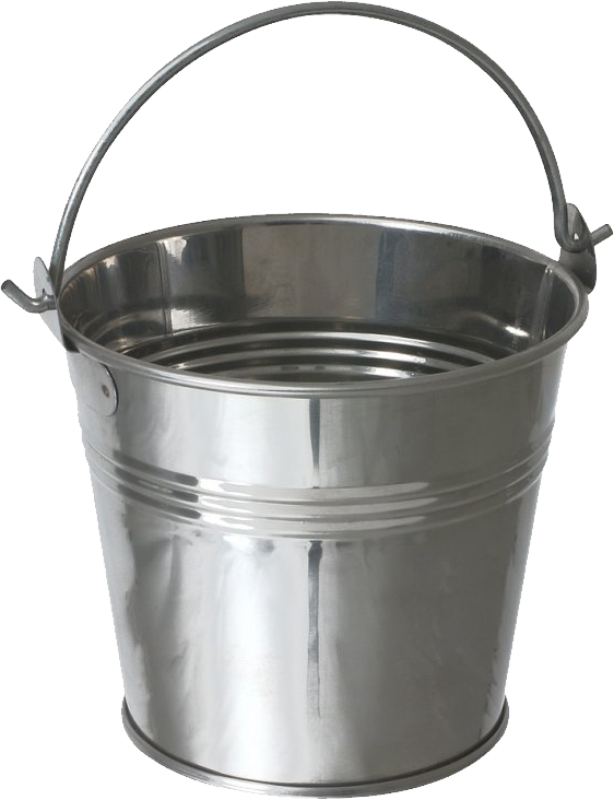 Steel Bucket Png Image - Bucket With Clear Background (562x732), Png Download