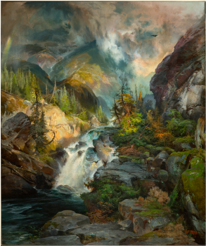 [su Column Size=”2/3″] - Thomas Moran Paintings Mountains (450x350), Png Download